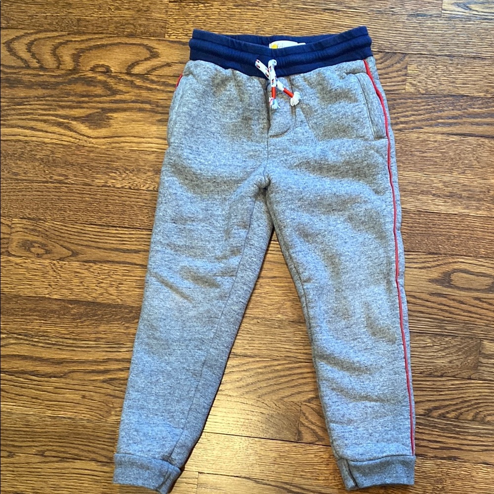 Boden Gray and Blue Joggers with Tapered Legs